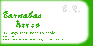 barnabas marso business card