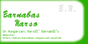 barnabas marso business card